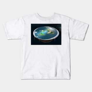 Flat Earth, illustration (C040/3991) Kids T-Shirt